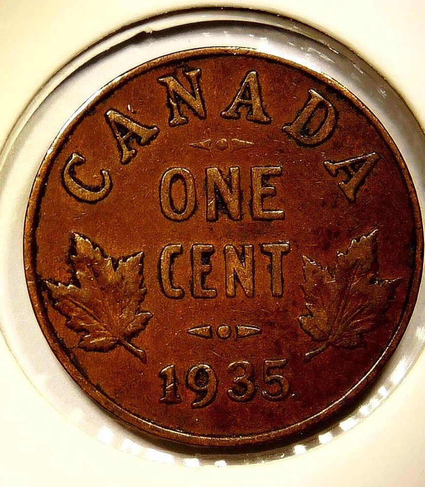 1935 Canada Small Cent King George V