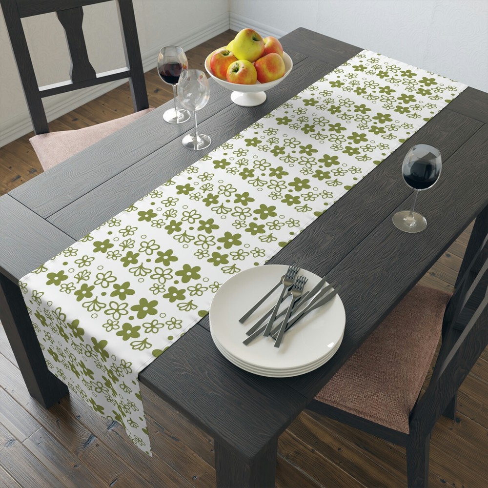 Spring Blossom Pyrex inspired Table Runner (Cotton, Poly)