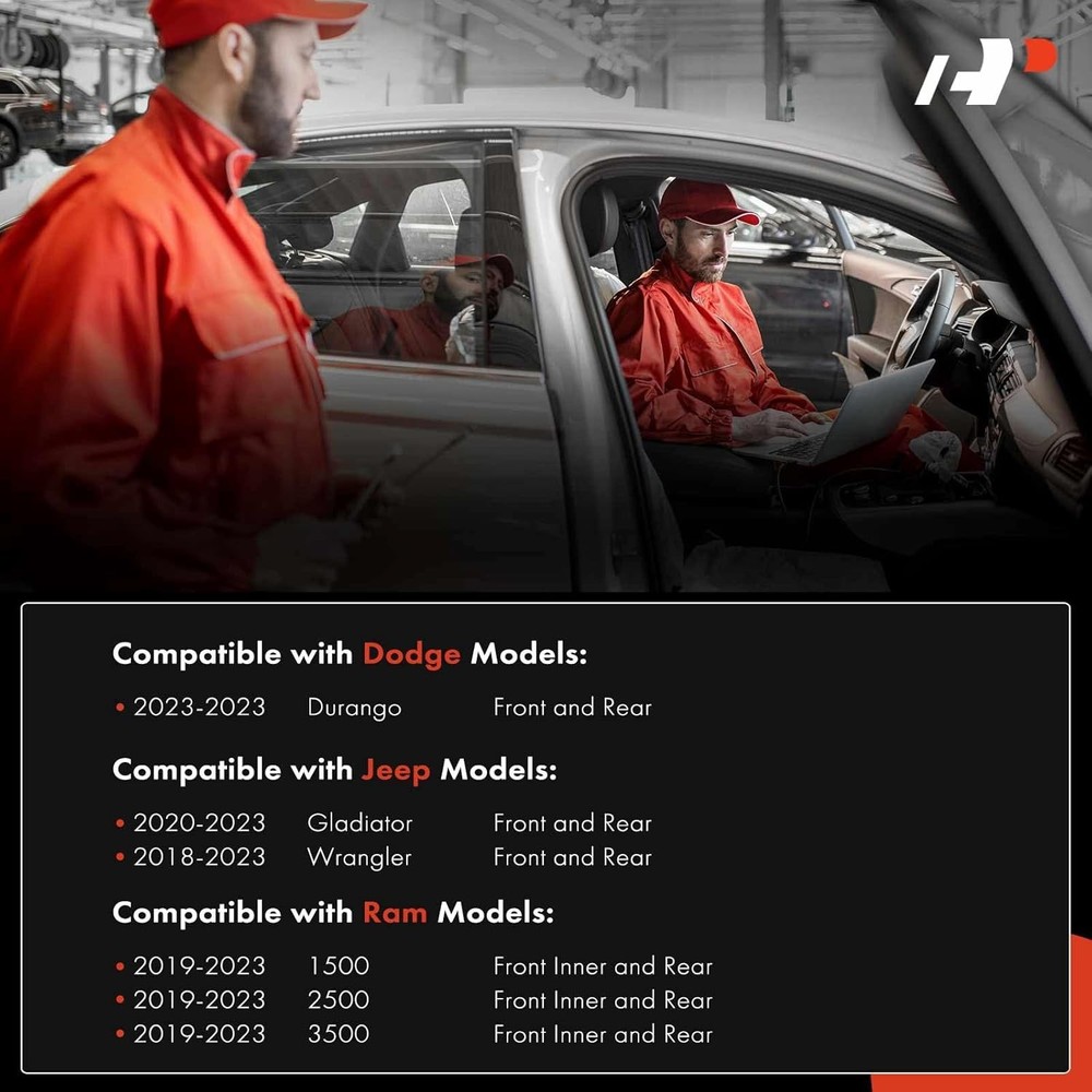 4-PC Reverse Backup Parking Assist Sensor Compatible with Select Ram, Jeep & Dod