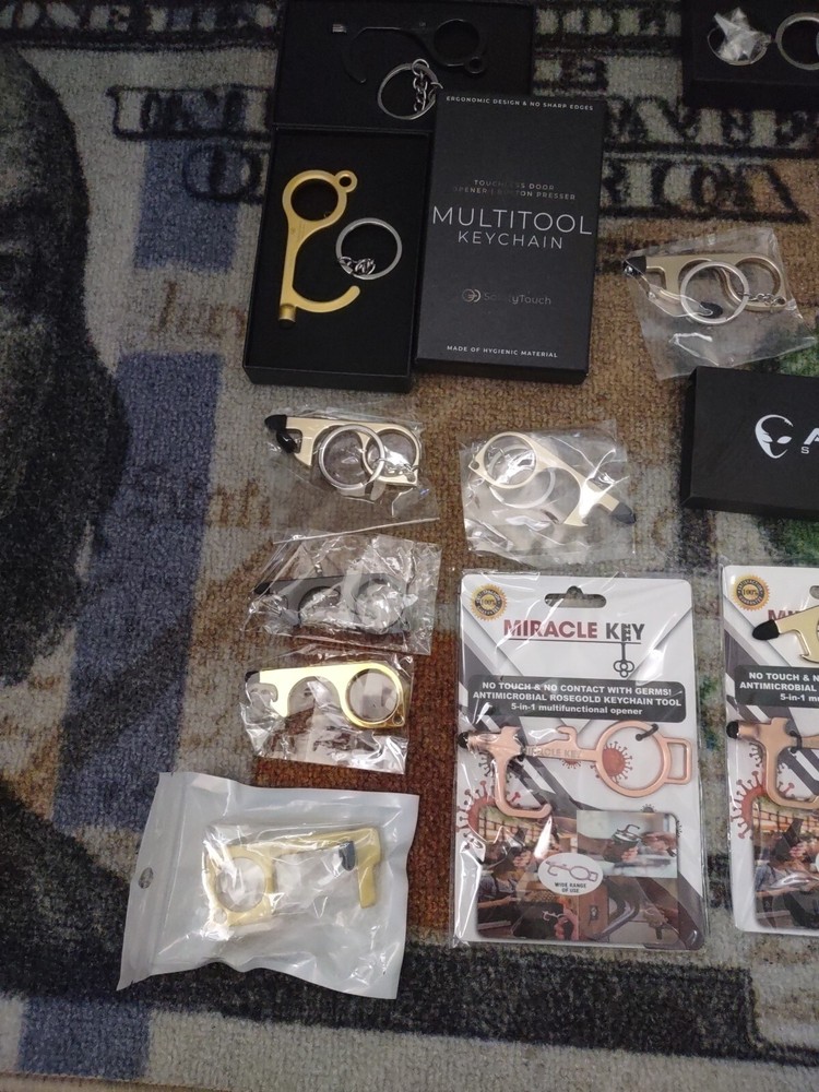 GermKey Brass Antimicrobial Tool Germ-Free