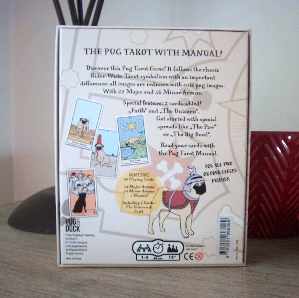 Pug Tarot Deck w/ Guidebook [English Version] - Indie / New / Sealed