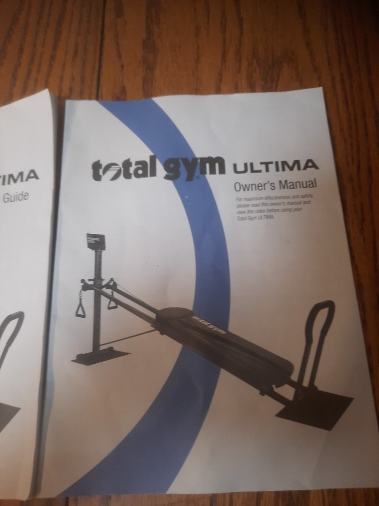 Total Gym Ultima Exercise Guide & Owner's Manual Instruction Booklets