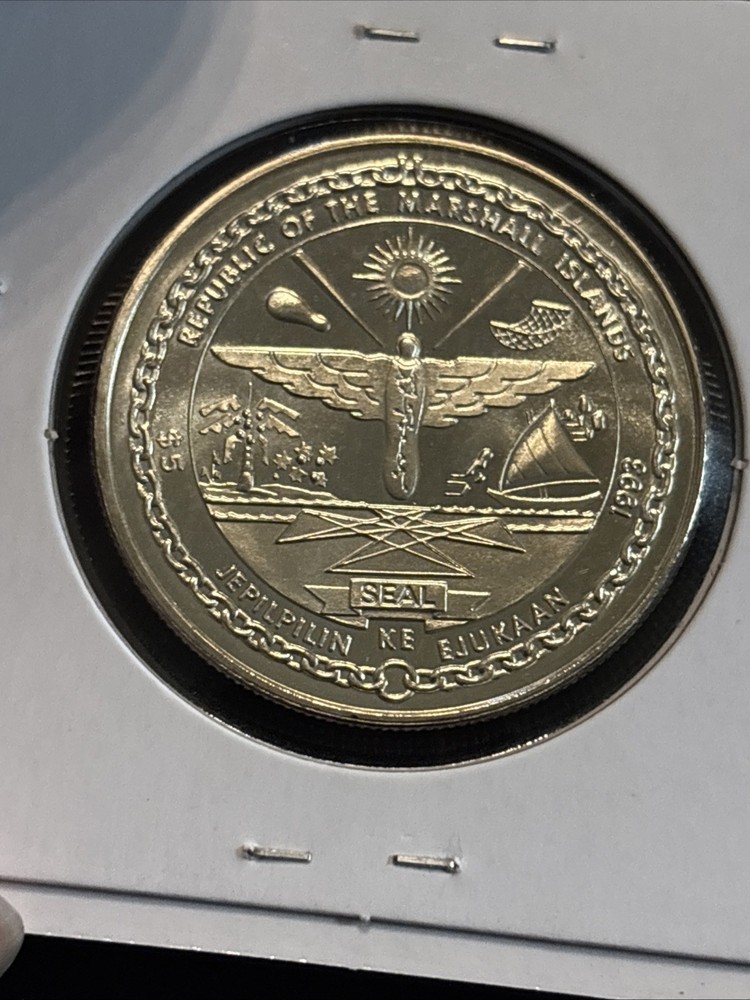 1993 Marshall Islands $5 Commemorative 1st Flight At Kitty Hawk “aug52”