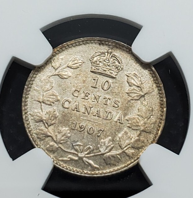 1907 Canada 10 Cents | NGC AU55
