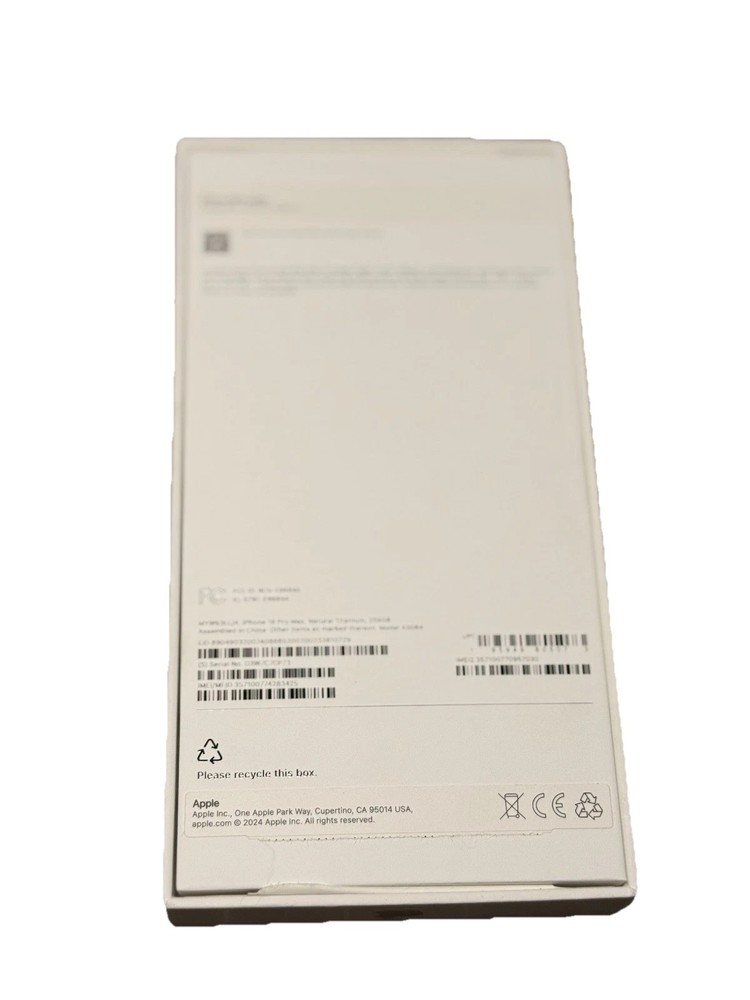Apple Box 2024 iPhone Box Only No Phone Inside