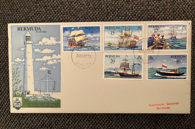 Bermuda first day covers: four different sets canceled stamps