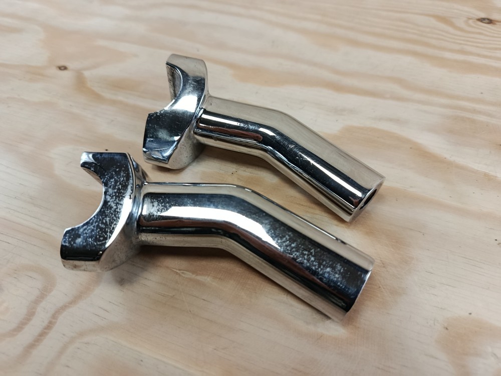 (K) CHROME 4" PULLBACK RISERS FOR 1" HANDLEBARS HARLEY DAVIDSON