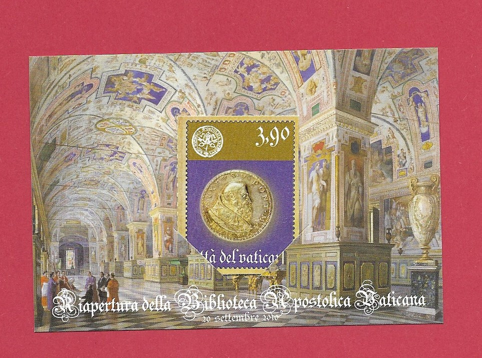 (FS486) Vatican Full sheets 2010 Vatican Library  3.90 "minisheet"MNH