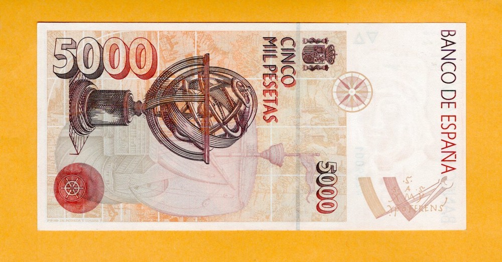 Spain UNC Banknote 5000 Pesetas 1992 P-165
