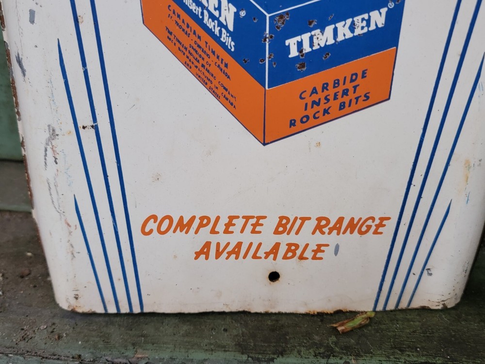 Vintage Timken Carbide Rock Insert Bits Thermometer Drill Tool Canada Sign