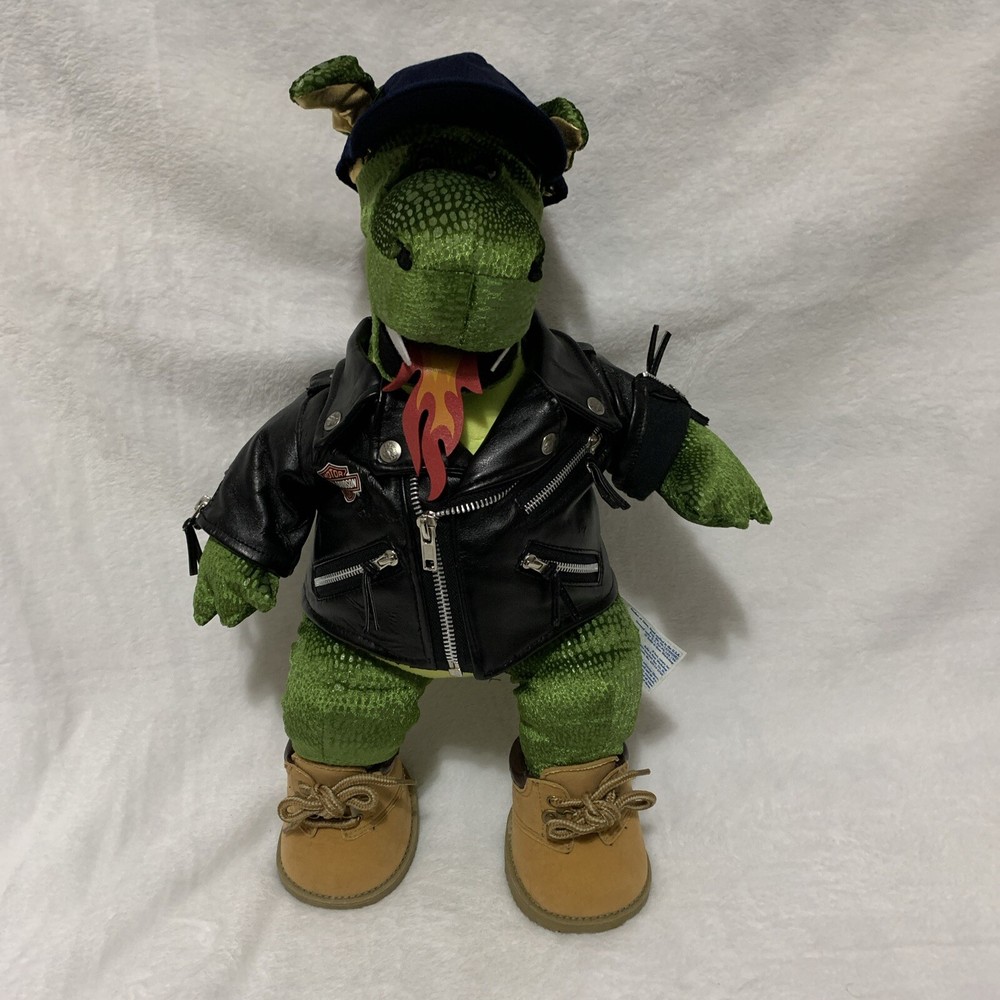 Build A Bear Dragon 19 Inch Harley Davidson Outfit Jacket Shoes Cap Plush