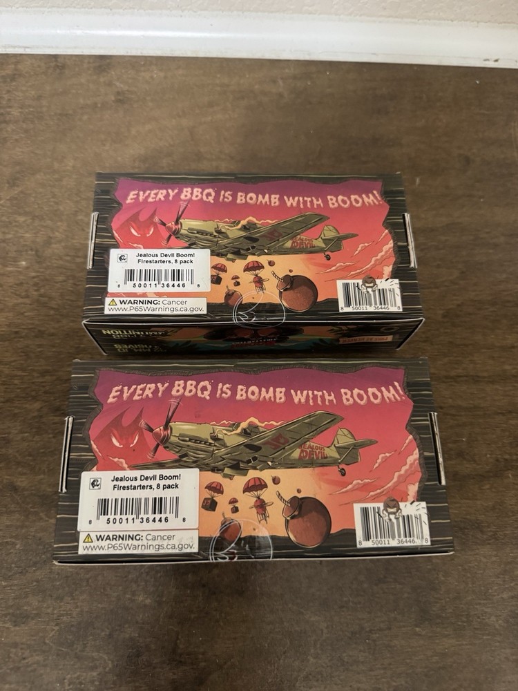 2 Pack JEALOUS DEVIL Organic Charcoal Firestarter 8 unites each