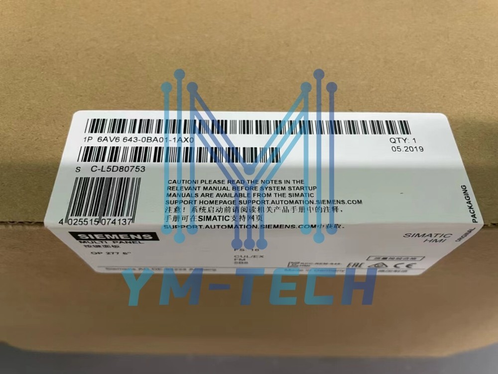 1 PC New Siemens HMI Touch Panel 6AV6643-0BA01-1AX0 6AV6 643-0BA01-1AX0 In Stock