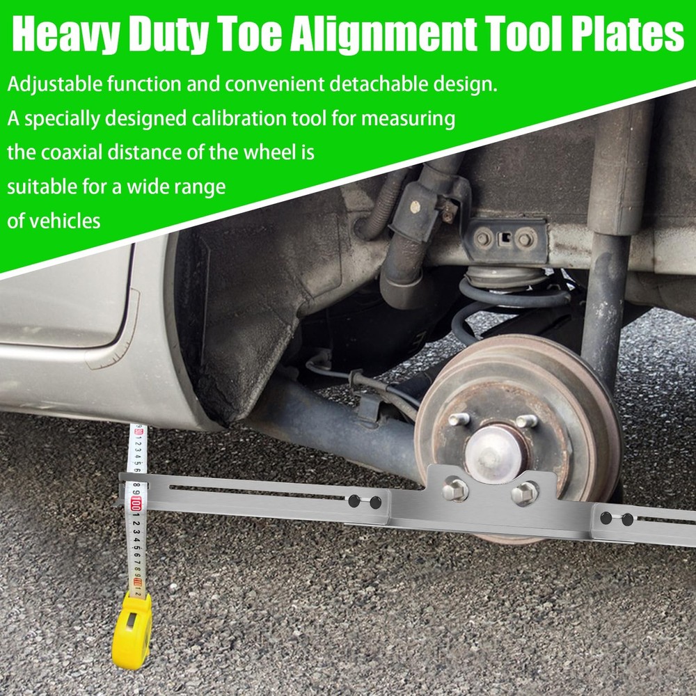 Ertuohg 2PCS Wheel Alignment Tool, Heavy Duty Toe Alignment Tool Plates, Fron...