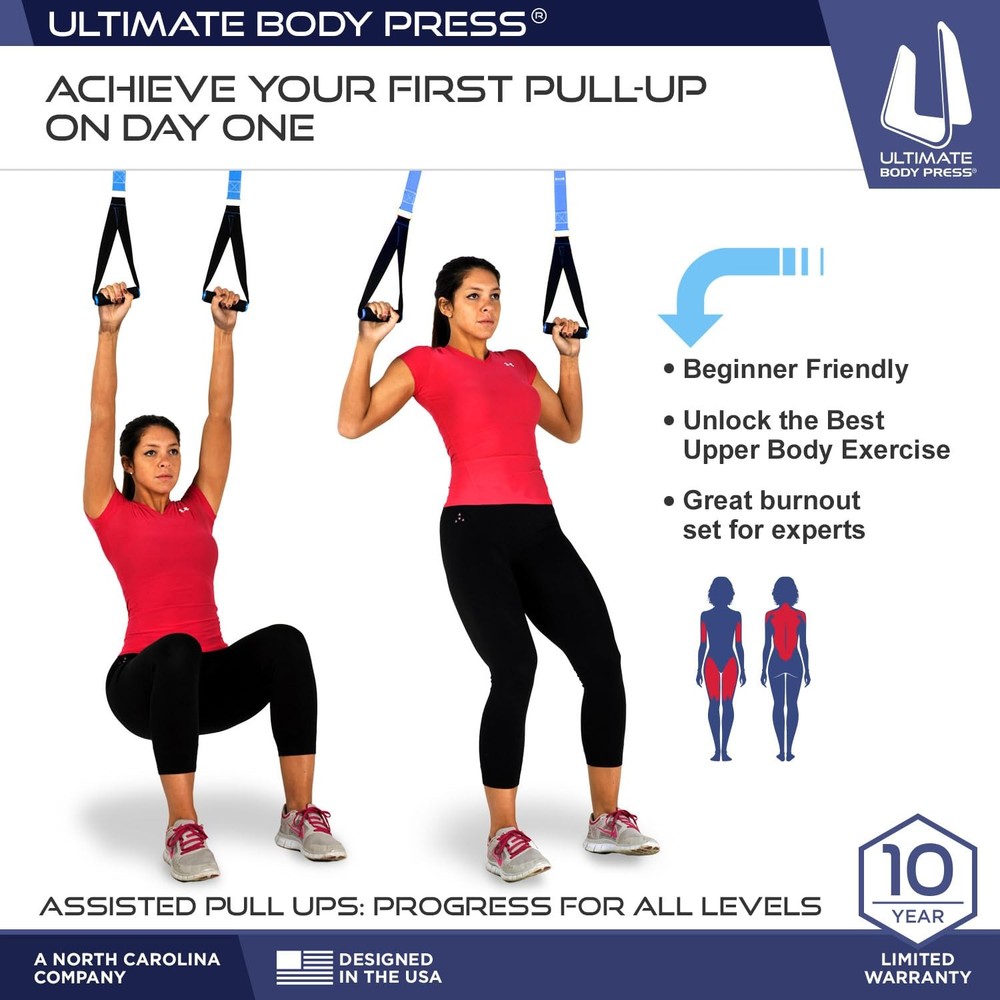 Build Strength Fast - XL Doorway Pull Up Bar with Strap System