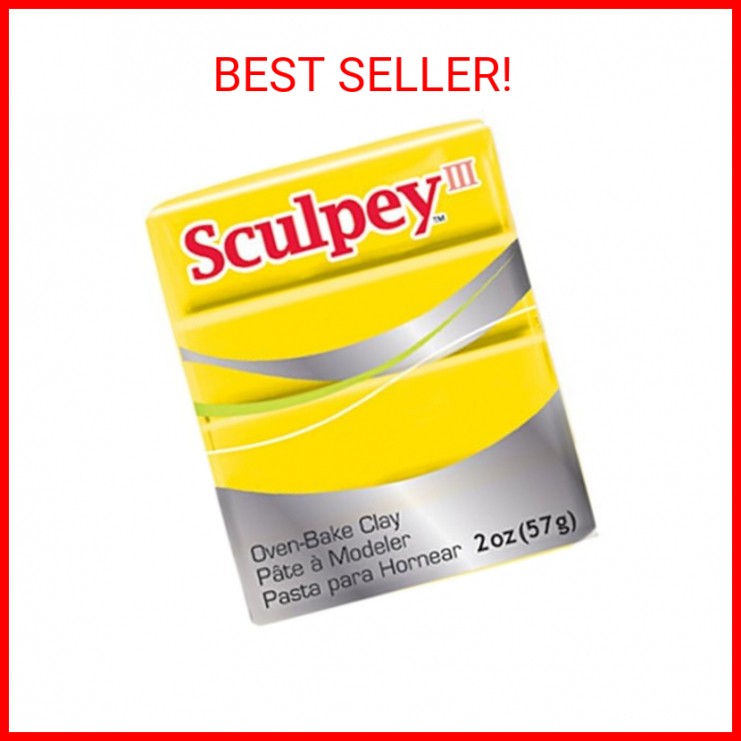 Polyform Sculpey III Polymer Clay 2 Oz: Yellow