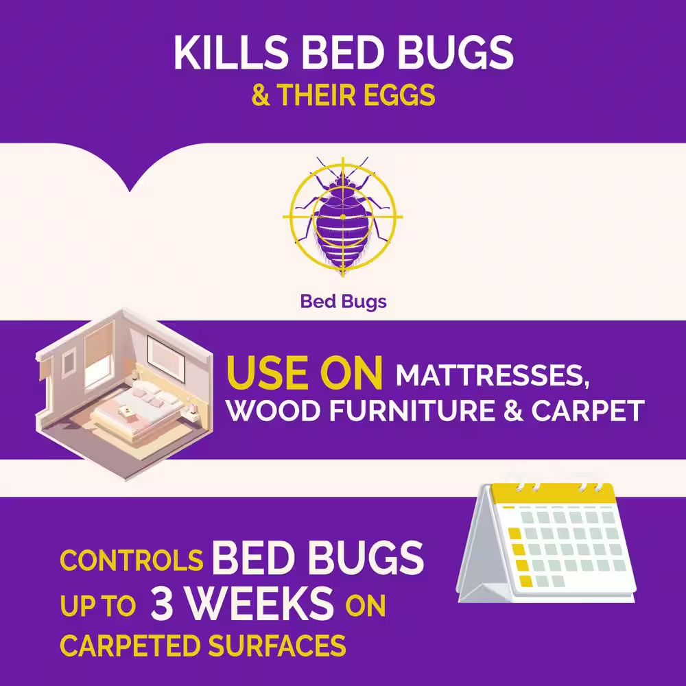 17.5 Oz. Pyrethroid-Resistant Bed Bug Insect Killer Aerosol