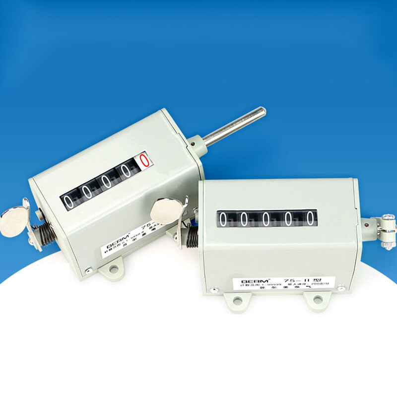 5digits Counter Mechanical Rotating Speed Meter 75-I/II Totalizing Pull Counter