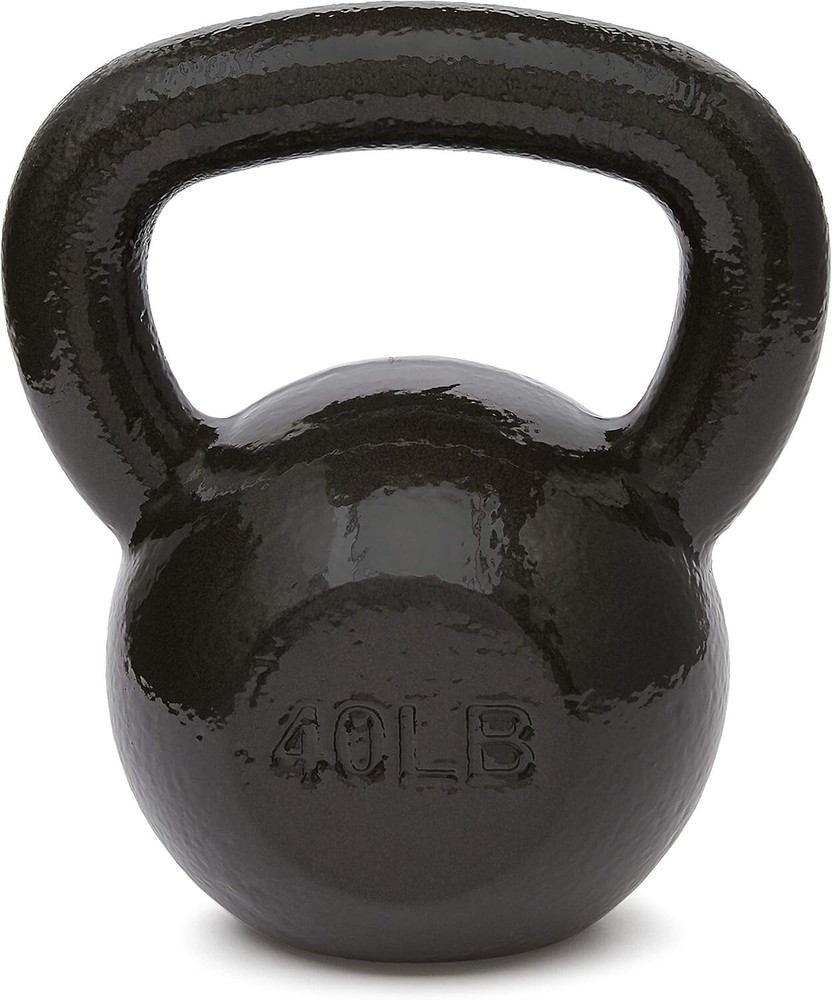 Durable 40-Pound Cast Iron Kettlebell with Textured Grip for Optimal Performance