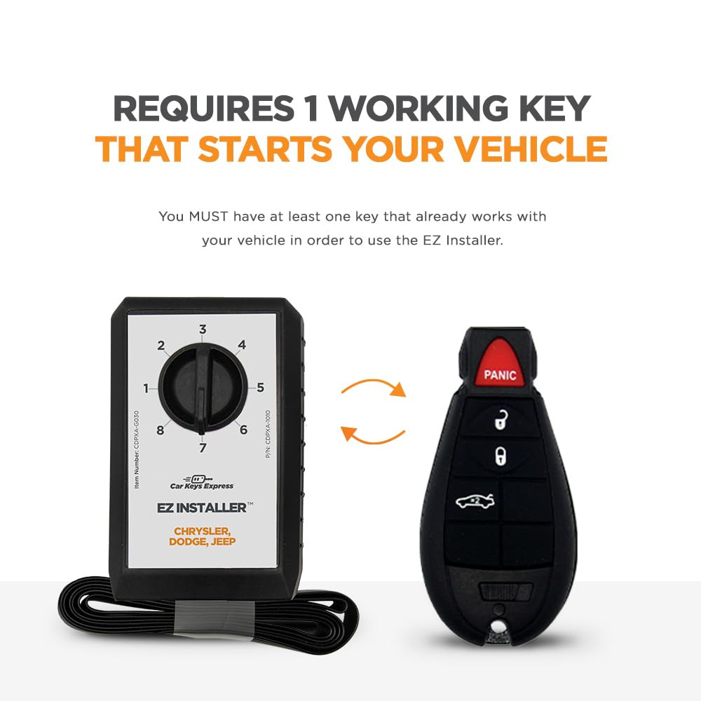 Simple Key, Key Fob and Key Programmer with Interchangeable 4 Button Keypads,