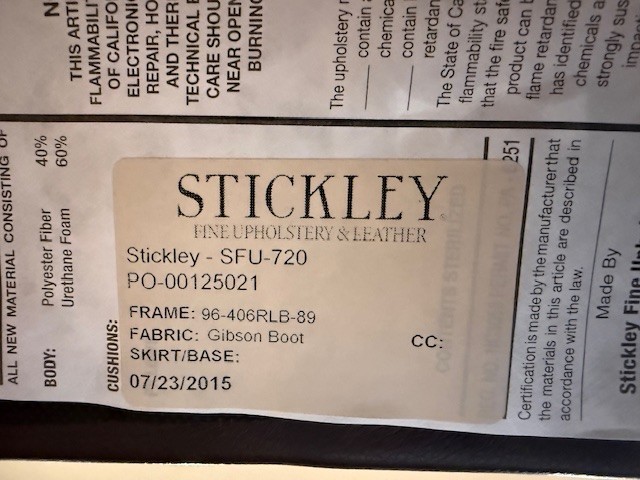 Stickley Bustle Back Bow Arm Morris Recliner. Solid oak/leather.