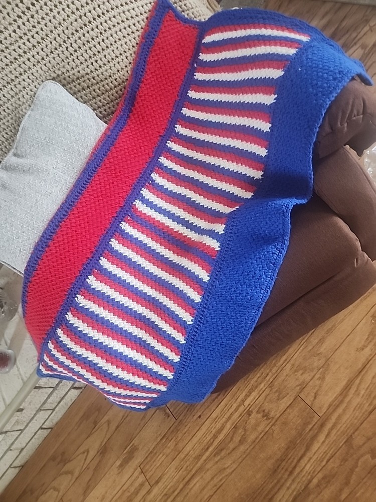 Saddle Blanket Red, White And Blue