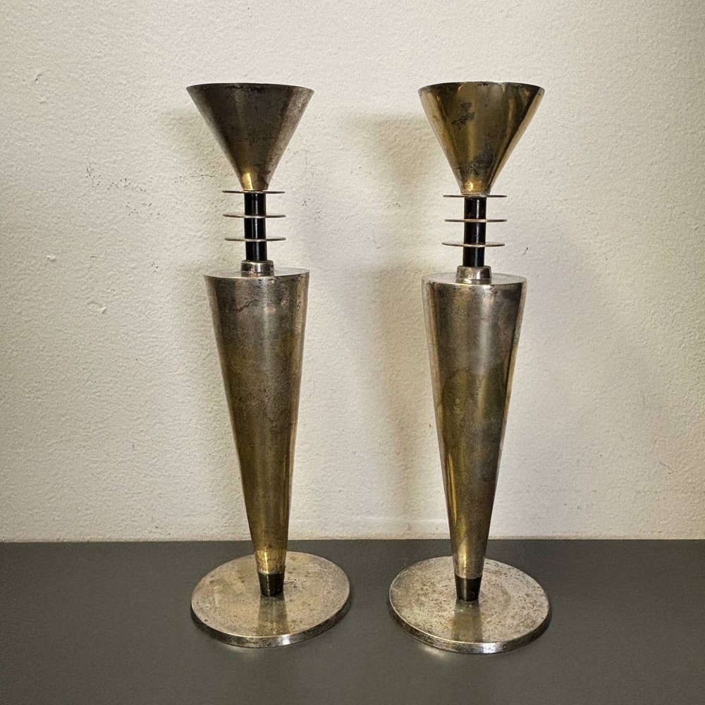 Early 20th century Silver Plate Candlesticks, Pair
