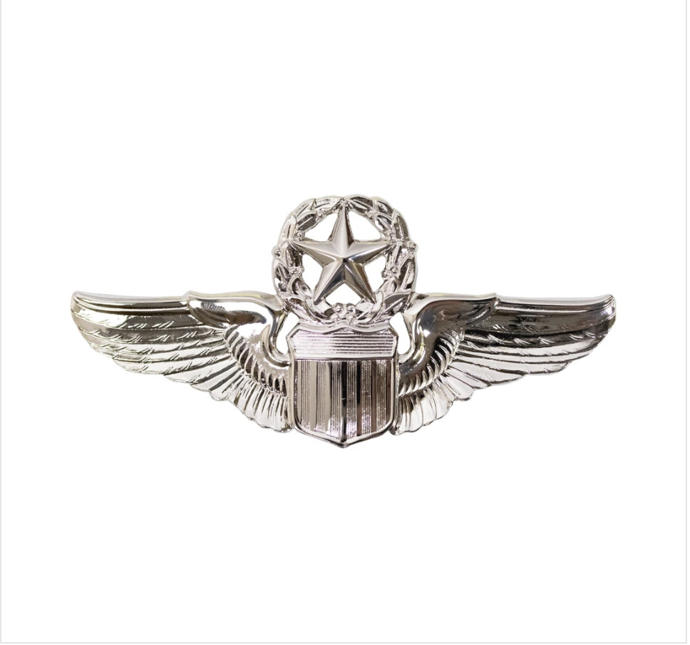 GENUINE U.S. AIR FORCE BADGE: COMMAND PILOT - REGULATION SIZE
