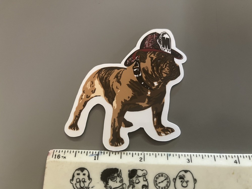 Fire Helmet Bulldog Sticker-3”