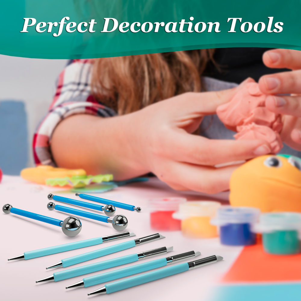 14 Pieces Silicone Clay Sculpting Tools Set, Modeling Dotting Tool for Pottery