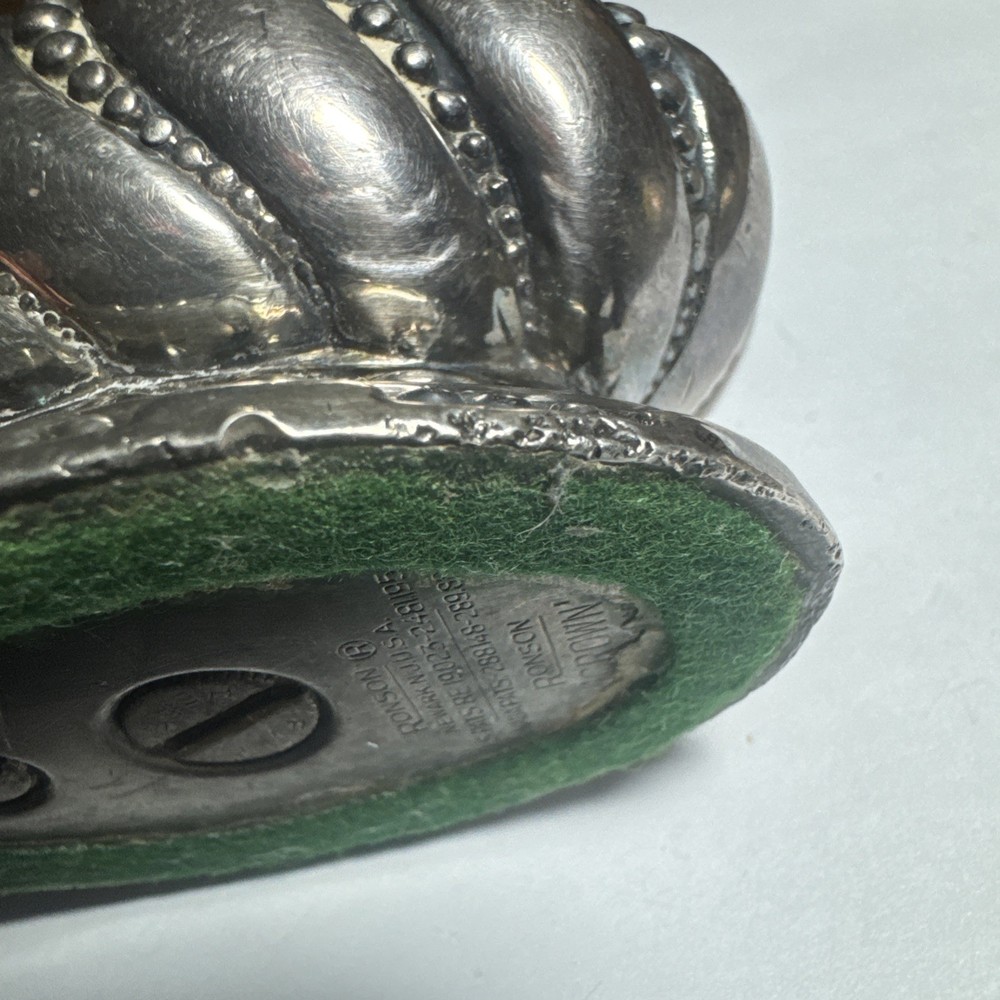Vintage Silver Plate RONSON CROWN Table Lighter US
