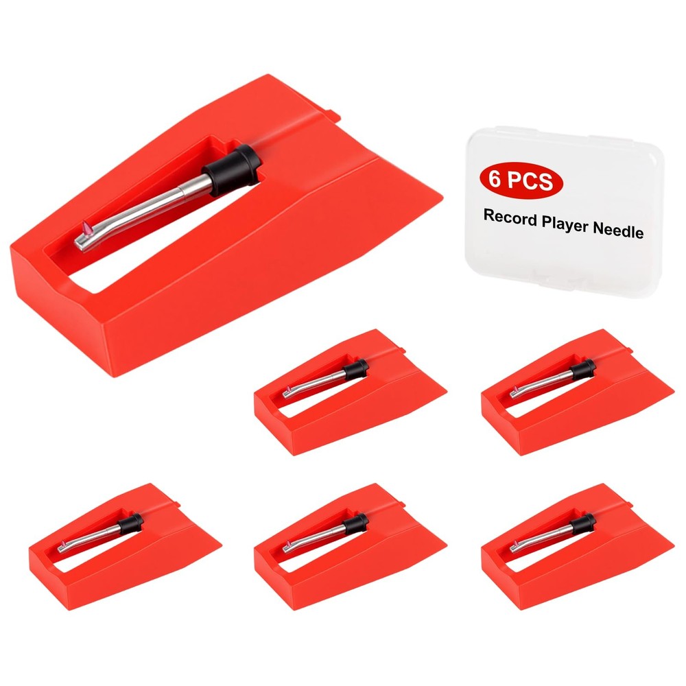 6 Pack Record Player Needle Replacement, Upgraded Vinyl Record...