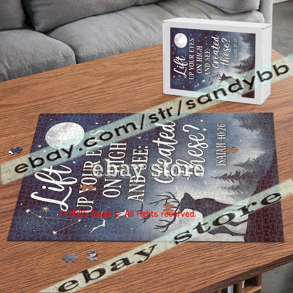 1000 piece jigsaw puzzle Isaiah Scripture Nature deer forest