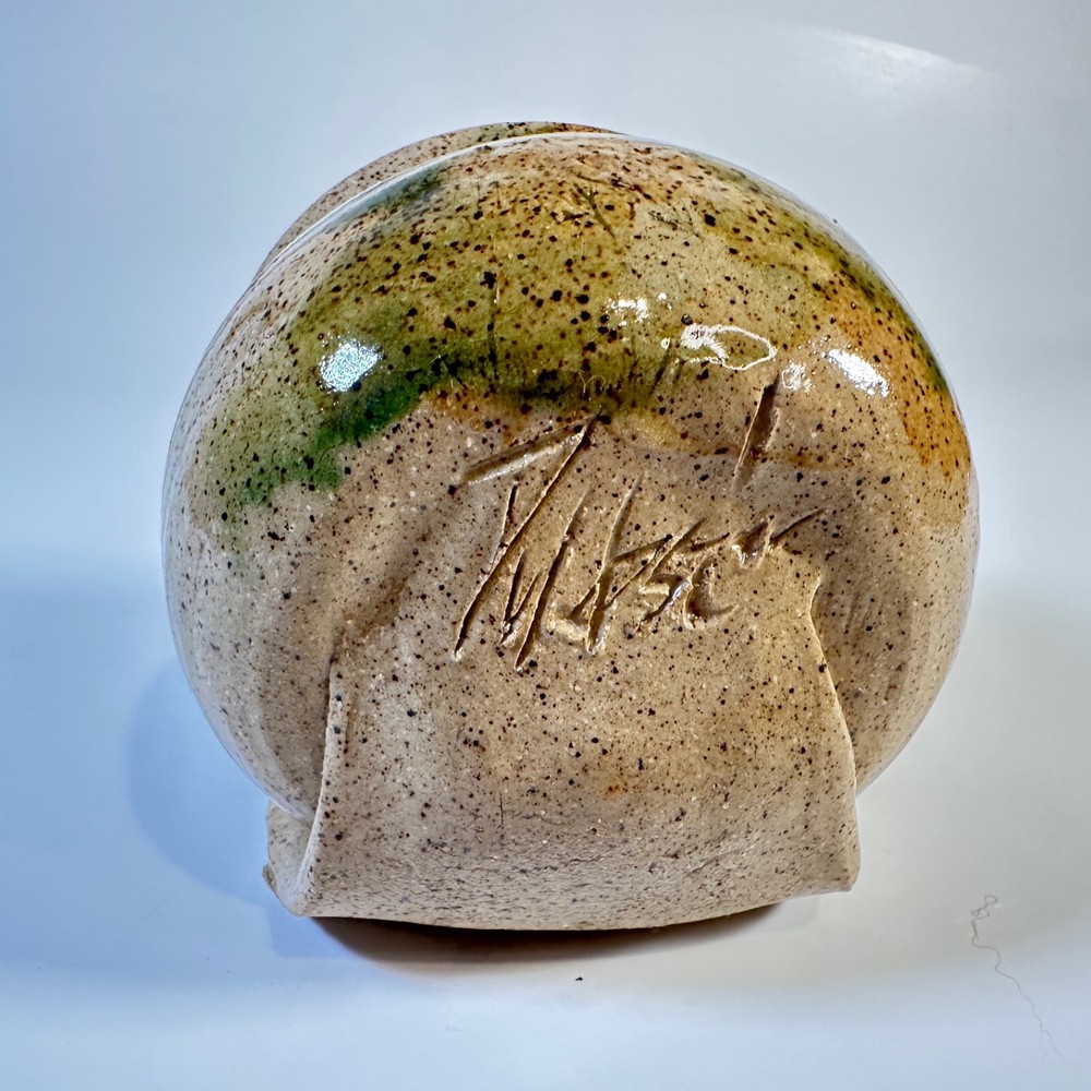 Signed Studio Art Pottery Plant Holder Signed