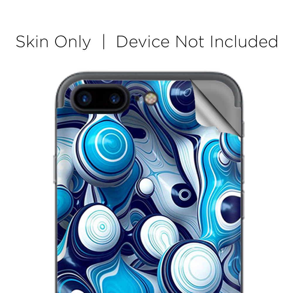 Apple iPhone 7 / 8 Plus Skins Decal Wrap Mixed Blue Bubbles Glass