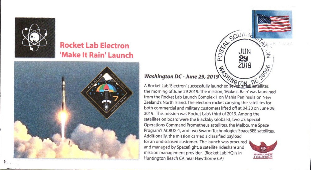 2019 Rocket Lab Electron 7 "Make It Rain" Launch Washington DC 29 June