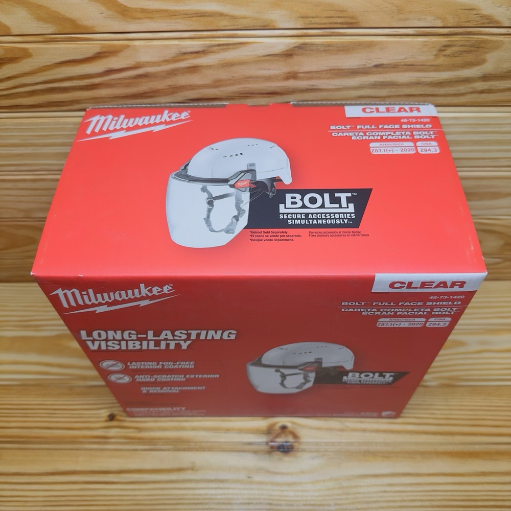 Milwaukee BOLT Full Face Shield (CLEAR)