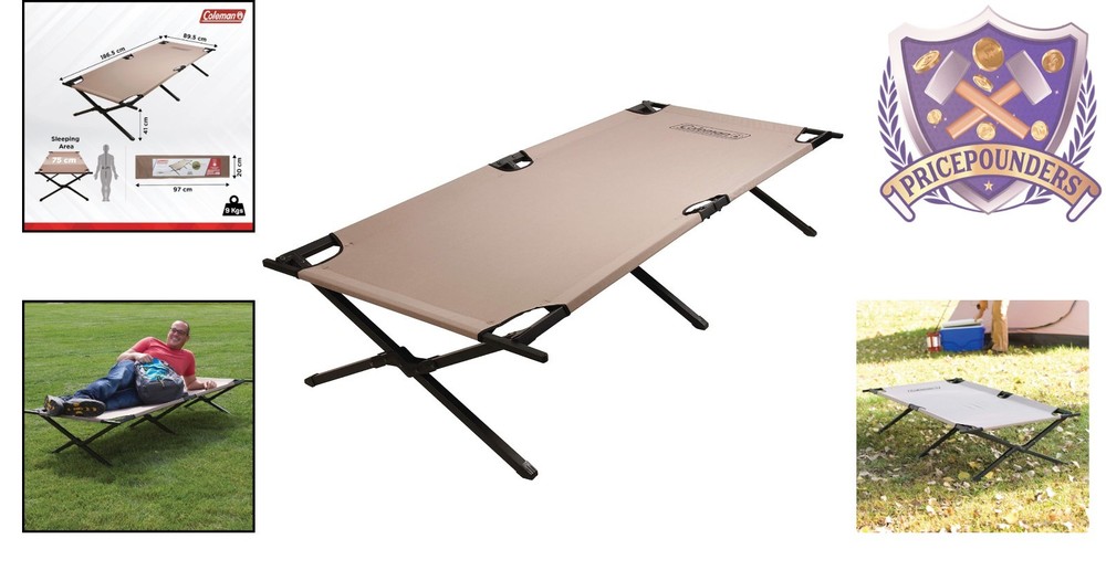 Heavy Duty Camping Cot Steel Frame Fully Assembled Elevated Sleeping