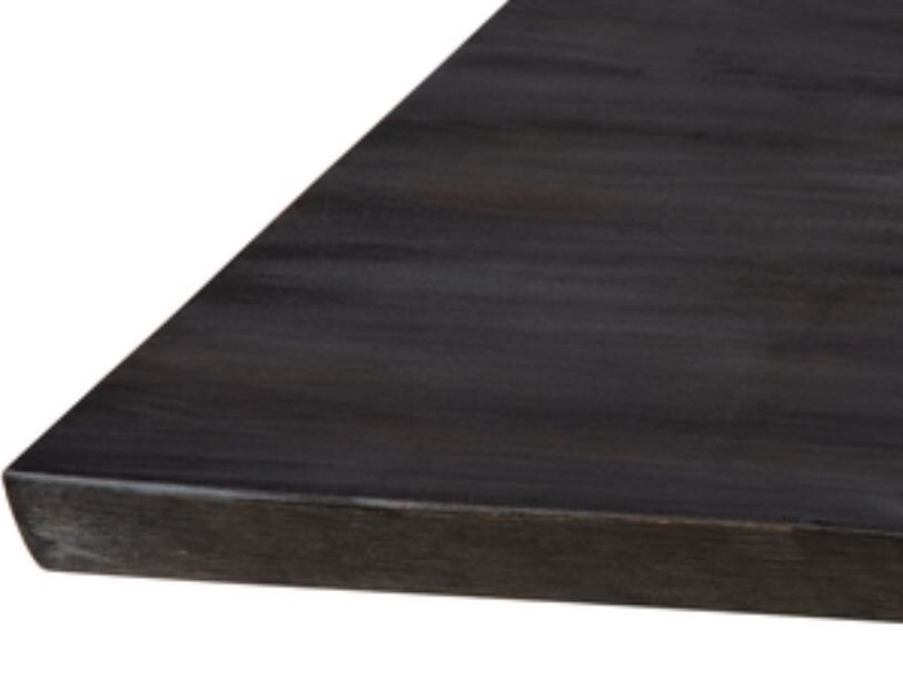 30" x 72" Rectangular Solid Wood Live Edge Restaurant Table Top in Gray Wood