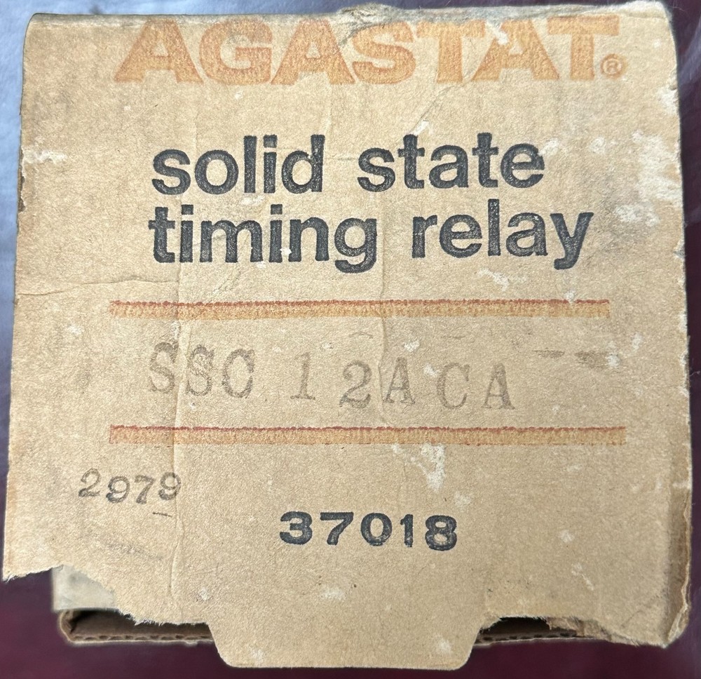 AGASTAT Solid State Timing Relay MODEL: SSC12ACA