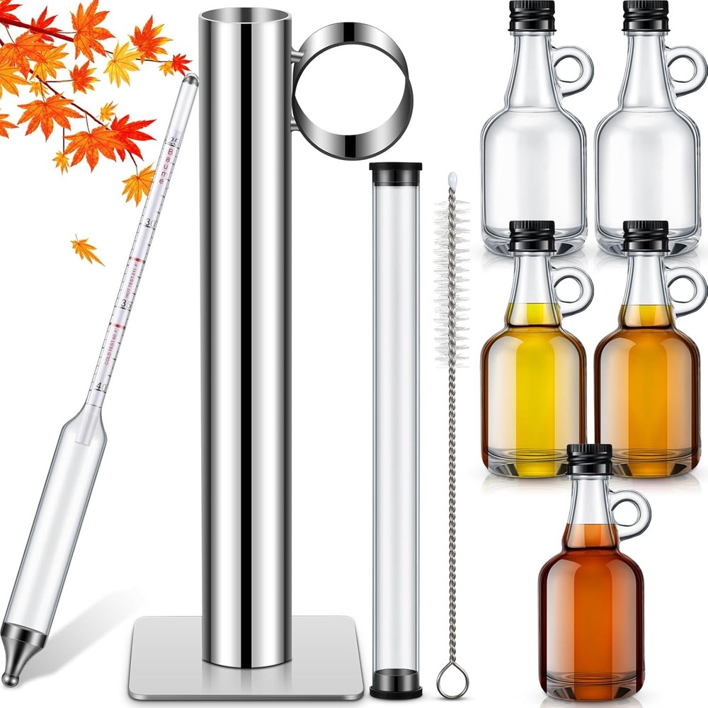 Maple Syrup Hydrometer Test Cup Kit Maple Syrup Density Kit Stainless Steel H...