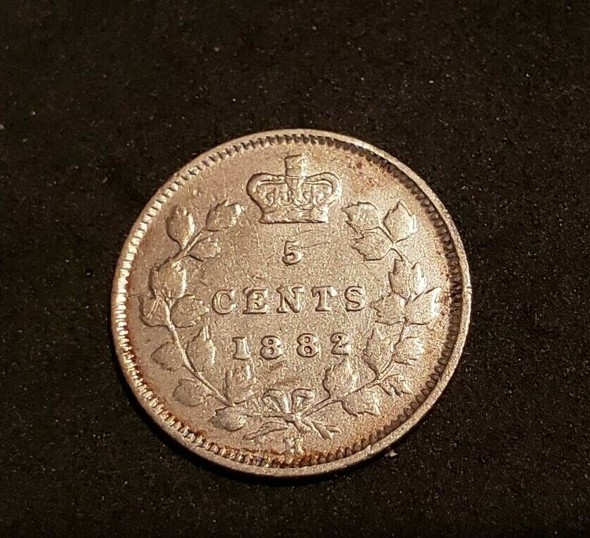 1882H Canada Silver Five Cents