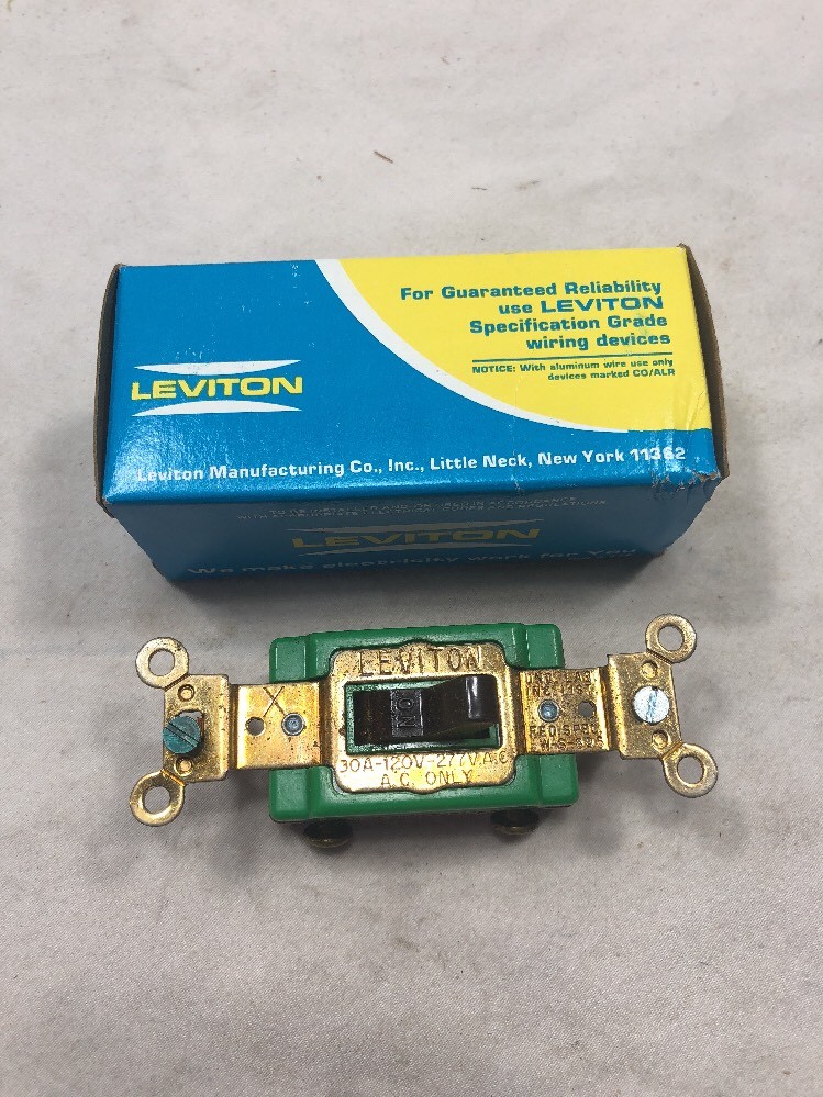 Leviton 3031 Brown Single Pole Self Grounding Switch