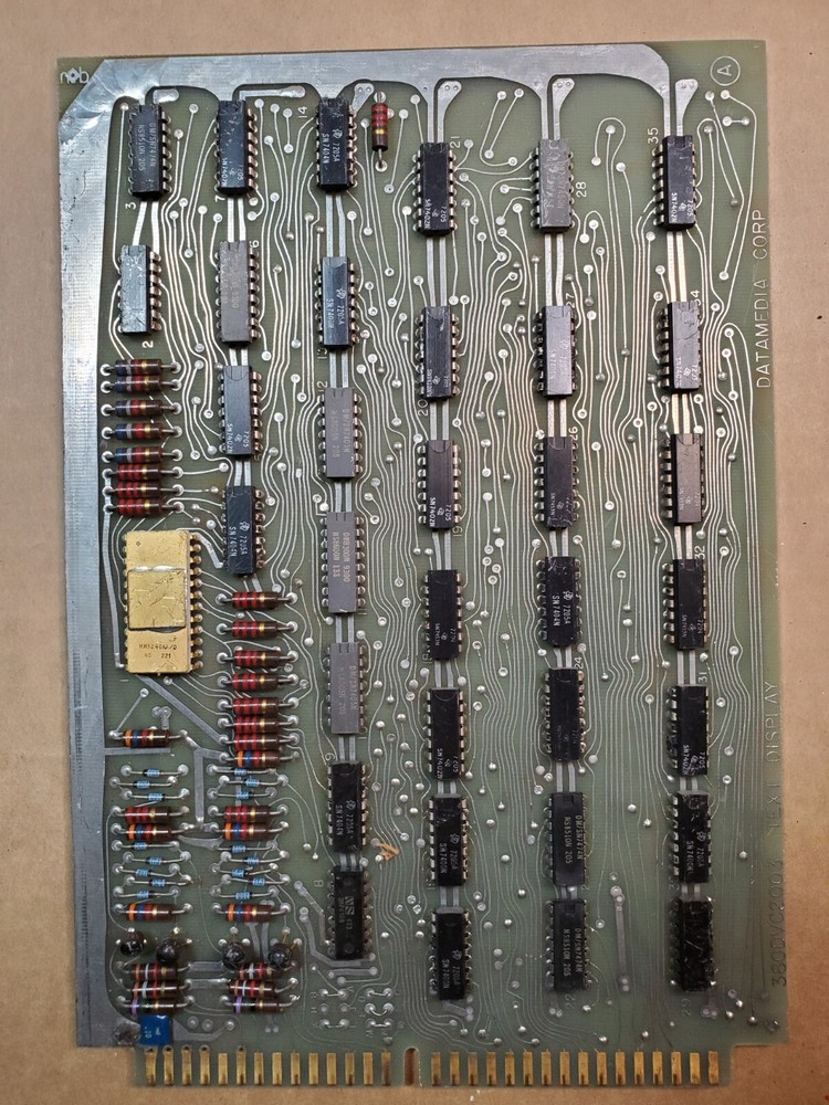 Vintage DATAMEDIA Corp Text Display PCB Board 380DVC2003 - Computer Board