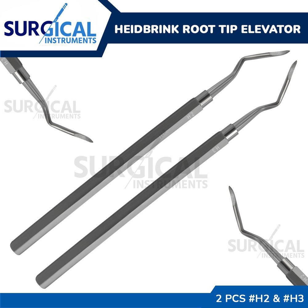 2 Pcs Heidbrink Root Tip Picks Elevator Right Left Instruments German Grade