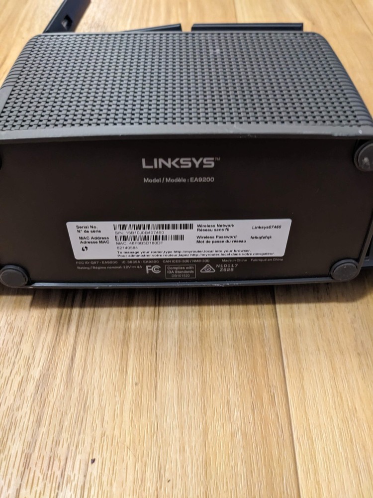 Linksys Router Model EA9200 Black