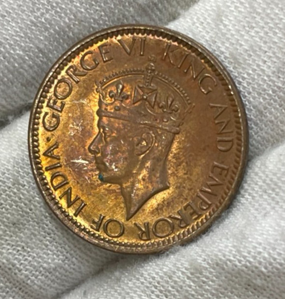 1945 Ceylon One Cent Excellent Condition High Value
