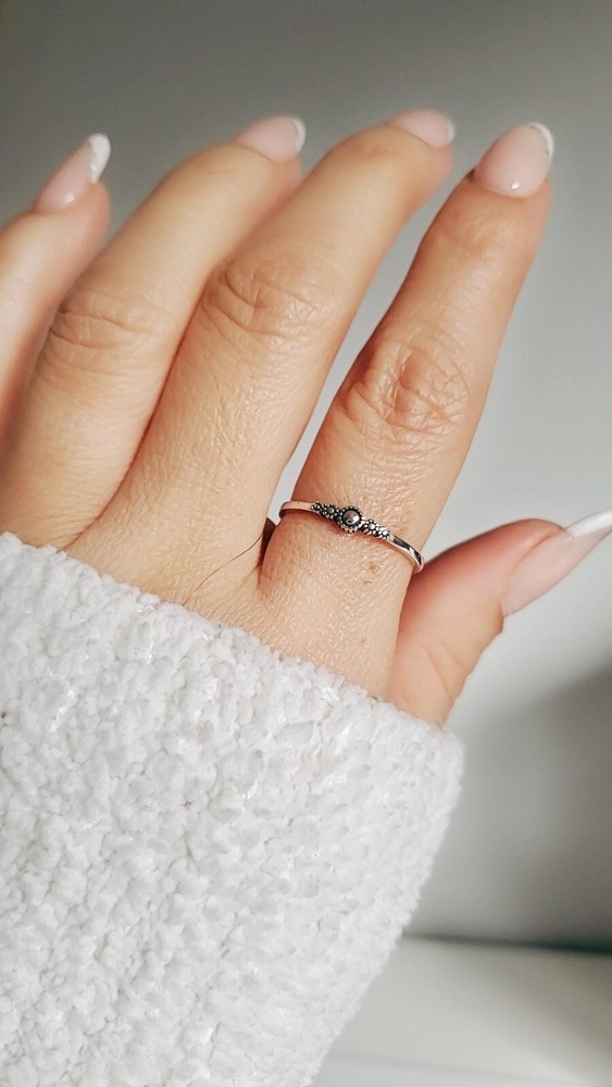Dainty Thin Bali Sterling Silver Ring - Thin Band Minimalist Stackable Ring