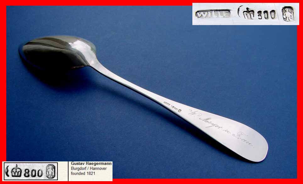 1. Spoon, Gustav Haegermann, Will, 800 Silver B831