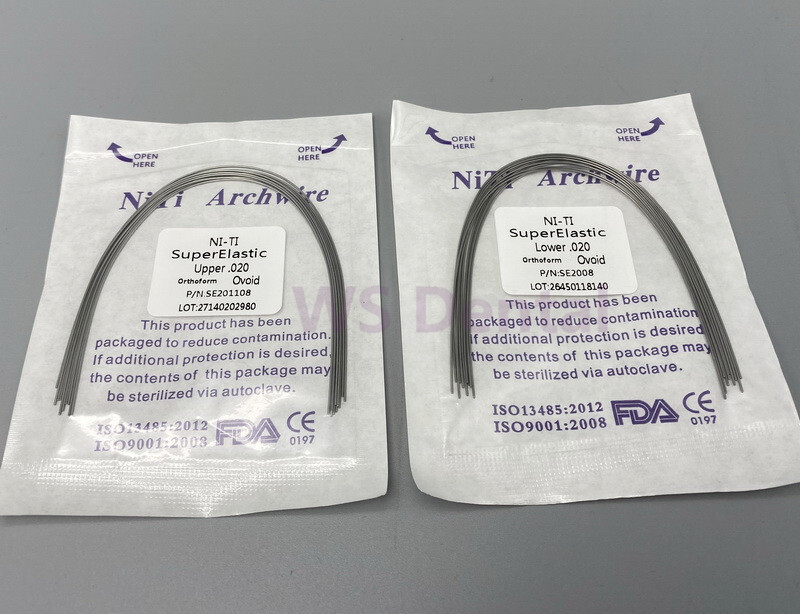 10 pcs Dental Ortho Arch Wire Super Elastic Ni-ti Ovoid Form Round Rectangular